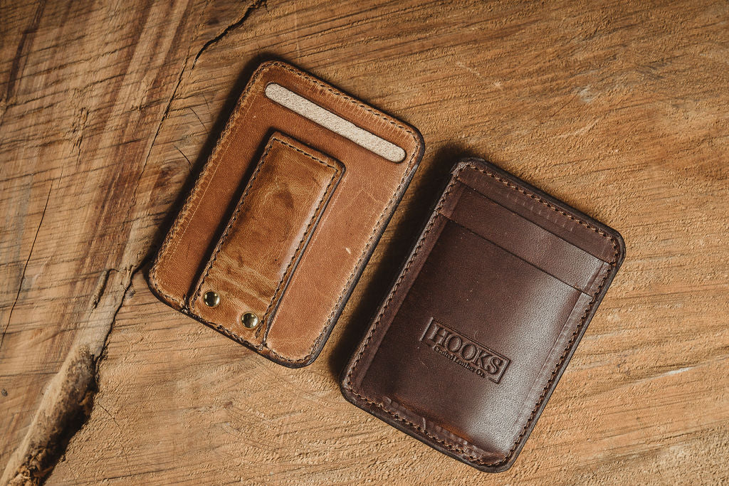 Hooks Crafted Leather Co. Magnetic Money Clip Wallet